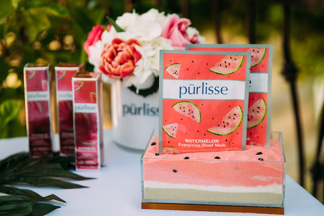 The latest offerings from Pūrlisse: Watermelon Energizing Aqua Balm and Watermelon Energizing Sheet Mask.