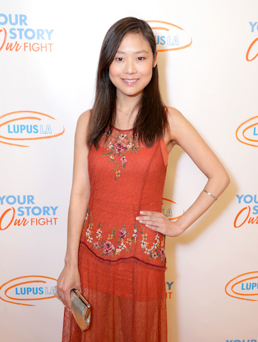 Krista Marie Yu shows her support for Lupus LA at the 2019 Lupus LA Orange Ball.