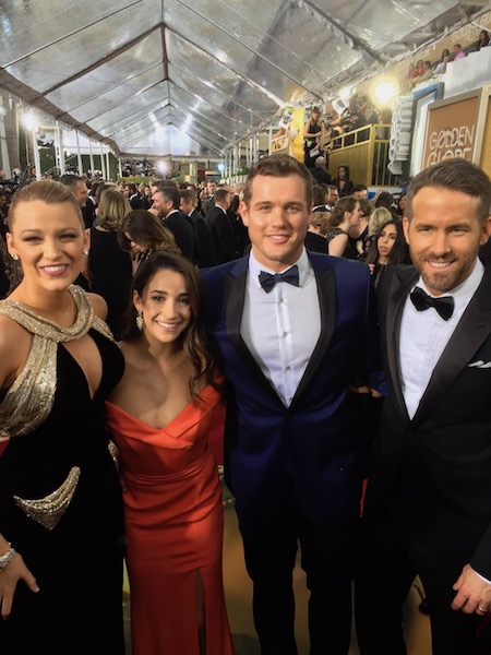 Aly Raisman, Blake Lively and Ryan Reynolds meet up at Gold Meets Golden 2020.