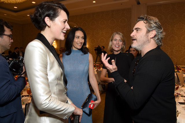 Phoebe Waller Ridge and Joaquin Phoenix attend the AFI Awards Luncheon in Bervly Hills