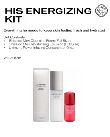 Shiseido Men Energizing Kit in the LA ELEMENTS 2020 Holiday Gift Guide