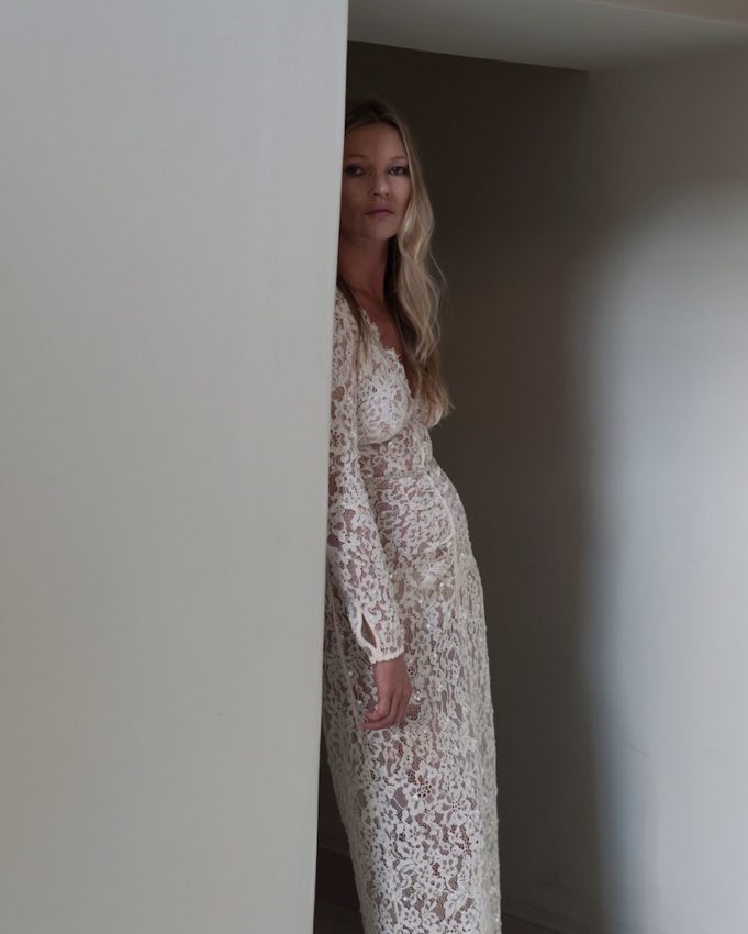 Kate Moss in the Camellia dress by Self-Portrait.