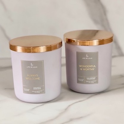 Life in Lilac Candles by Jen Reed in the LA ELEMENTS 2021 Holiday Gift Guide