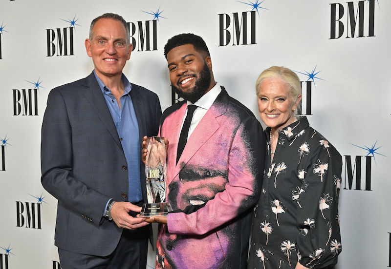 Mike O'Neil, Khalid and Barbara Cane at the 2023 BMI Pop Awards