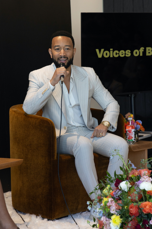 John Legend introduces his skincare line Loved01 at the 2024 Voices of Beauty Summit in downtown Los Angeles.