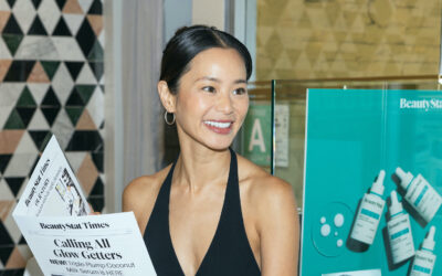 Jamie Chung celebrates the launch of BeautyStat Triple Plump Coconut Milk Serum.