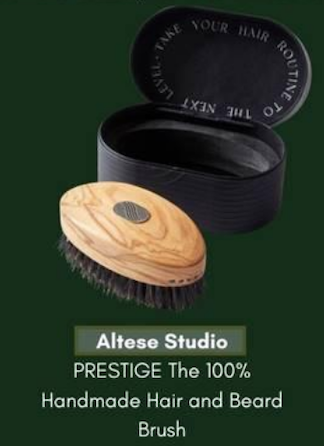 Prestige. the men's hair and beard brush from Altese Studio is one the list for the LA ELEMENTS 2024 Holiday Gift Guide.