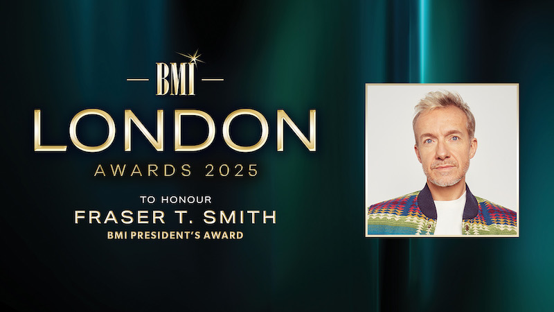 Fraser T. Smith to receive the President's Award at the 2025 BMI London Awards.