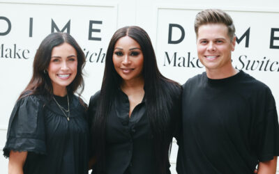 Beylee Relf, Cynthia Bailey and Ryan Relf at the launch of DIME Beauty TBT Eye Cream