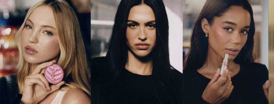 Lila Moss, Amelia Gray and Laura Harrier for YSL Beauty
