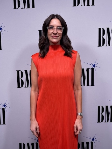 Sara Schachner attends the 2026 BMI Film, TV and Visual Media Awards.